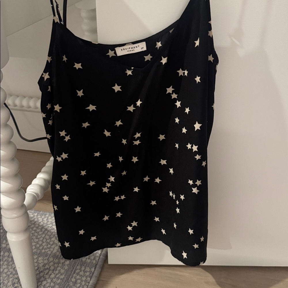 Equipment Black and White Patterned Top